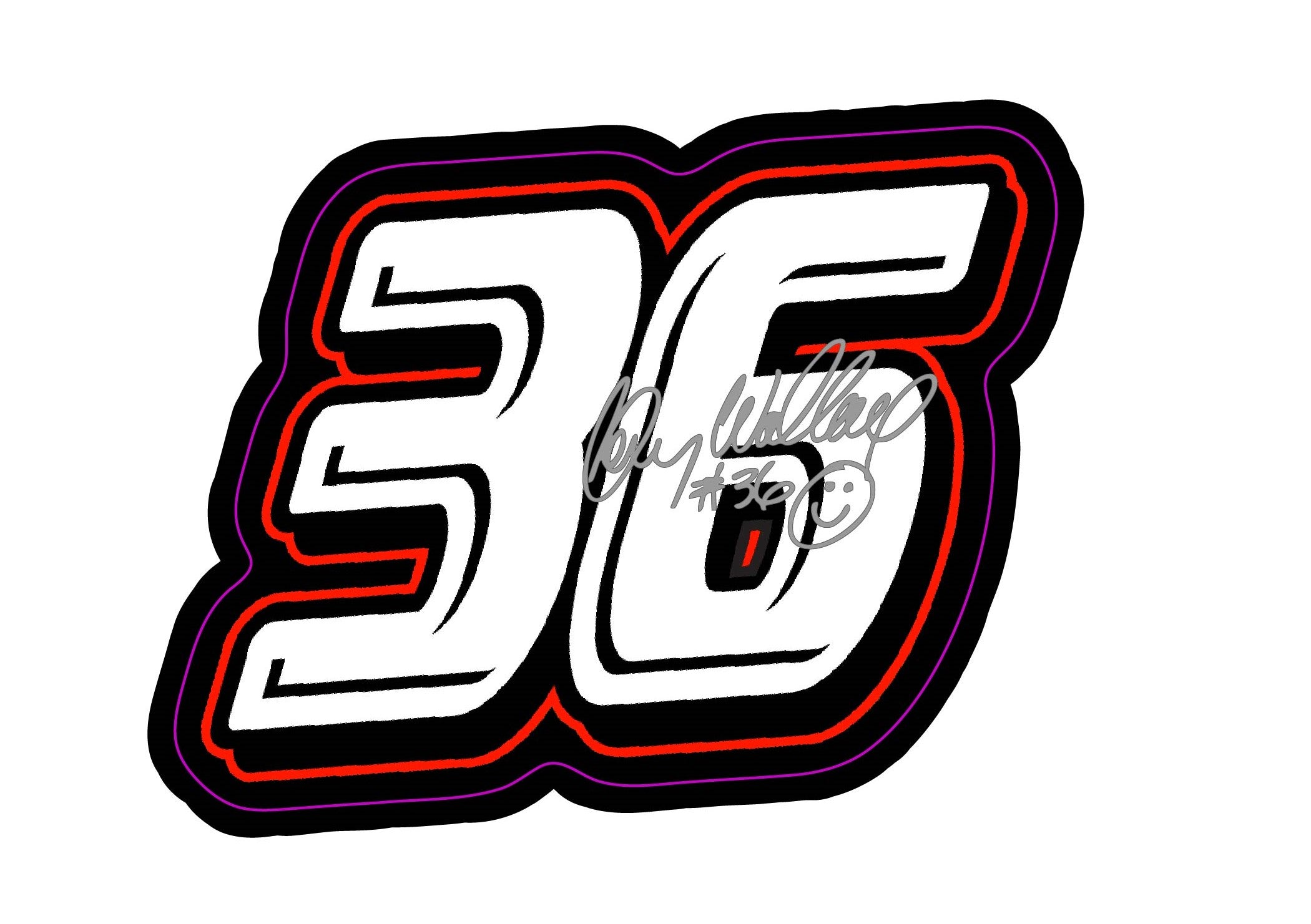 Kenny Wallace Signed 36 Decal
